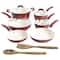 Kenmore® Arlington 12-Piece Metallic Red Aluminum Ceramic-Coated Nonstick Cookware Set